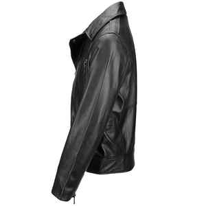 Blouson d'hiver pour homme 2026 haut de gamme en cuir PU décontracté avec fermeture éclair, col montant et poches, style motard et urbain - Product Image 5