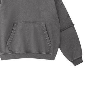 Sweat à capuche personnalisé en coton imprimé en relief, qualité supérieure, confortable, chaud, décontracté, tendance, surdimensionné, streetwear - Product Image 6