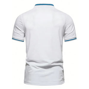 เสื้อโปโลแขนสั้นแบบลำลองสำหรับผู้ชายเสื้อยืดโปโลโพลีเอสเตอร์ผ้าฝ้ายระบายอากาศได้ดีคุณภาพสูงสำหรับสวมใส่ในฤดูร้อน - Product Image 4