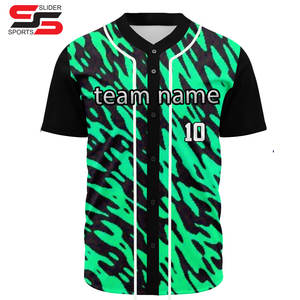 Maillots de baseball personnalisés OEM sublimés en gros, imprimés, respirants, logo personnalisé, haute qualité, 100% polyester, antibactérien - Product Image 3
