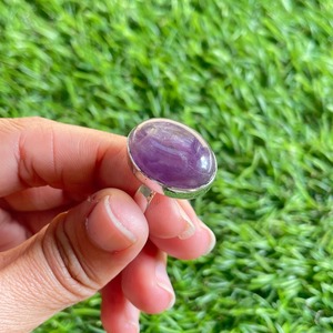 Handmade 925 Sterling Silver Vintage <b>Ring</b> <b>Indian</b> Natural Amethyst Stone Channel Set Third Party Certified Mehrajudin Gems - Product Image 5