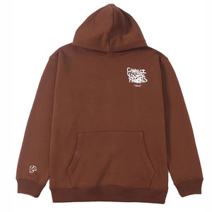 Sudadera con capucha con estampado de algodón/poliéster 100% de alta calidad para mujer, ropa de calle holgada con estampado de letras de Color sólido para invierno - Product Image 1