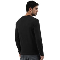 Camiseta de Punto para Hombre de Alta Calidad, Spandex/Algodón, Cuello Redondo, Manga Larga, Corte Ajustado, Color Sólido, Personalizable, Mejor Precio, Bangladesh