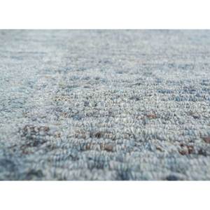 Tapis en laine noué à la main Aprezo bleu 9x12 rectangulaire, motif abstrait puzzle pour entrée, salon, couloir, modèle La-1505 - Product Image 3