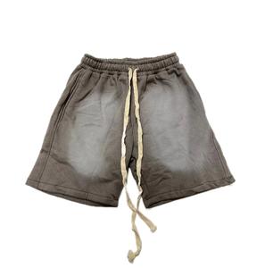 Gran oferta de pantalones cortos de sudor de lana de algodón lavado ácido de hombre de alta calidad Jogger Running Stone Wash Shorts transpirables pantalones cortos de sudor de verano - Product Image 2