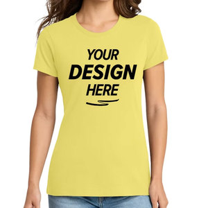 Womens Plain Basic T-Shirt Cotton Poly Blend Feminine Fit Ladies T Shirt - Product Image 1