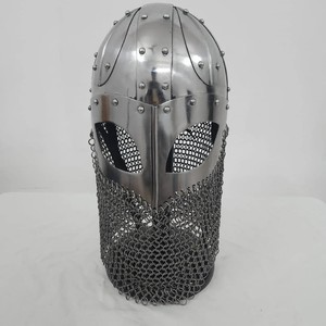 Casco Medieval Eslavo, Armadura Religiosa Nórdica, Disfraz de Guerrero Caballero Dorado, Accesorios Plateados, Tamaño Personalizado, Recreación Histórica - Product Image 1
