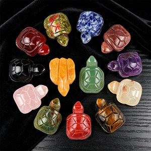 Ornement sculpté en forme de tête de <span class=keywords><strong>loup</strong></span> en pierre naturelle de 1 pouce (améthyste, quartz rose, œil de tigre), artisanat en cristal poli, écologique - Product Image 5