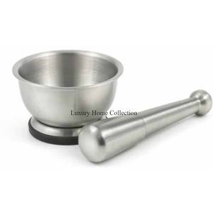 Utensilios de cocina de mesa hechos en madera, mortero y Maja, forma redonda, diseño minimalista, suministros decorativos para el hogar de la India - Product Image 6