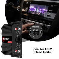 Taramps TS 400x4 siyah otomatik yüksek seviye girişi ile 400 watt RMS 2 ohm 4 kanal tam aralık araba ses anfisi sistemi