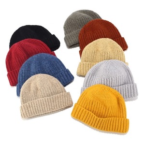 Gorro de lana con logotipo bordado personalizado para mujer, gorrito de alta calidad, Color sólido, para invierno - Product Image 1