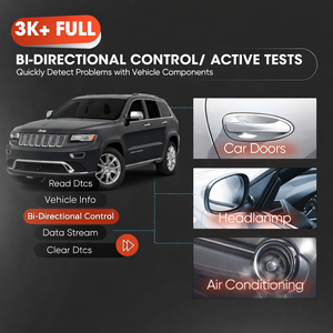 Sistema de Diagnóstico Completo Ultra, Probador de Batería OBD2 con Pantalla LCD Roja, Más de 40 Servicios de Reinicio, 5 en 1, MaxiFlash VCMI, Programación de ECU, 12V - Product Image 3