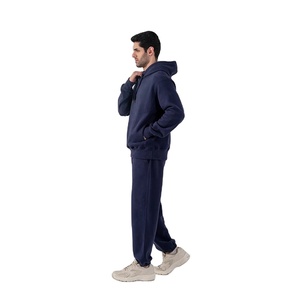 Sudadera con Capucha para Hombre, Sudadera con Capucha de Felpa de Algodón Suave, Cálida, Informal, Estilo Urbano de Invierno, Sudadera con Capucha Azul Marino - Product Image 6