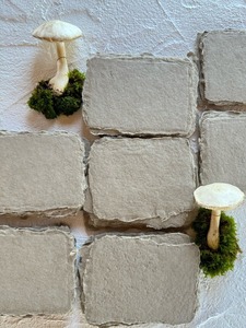 Pack of 20 Hazelnut Place Cards Handmade Paper Deckle Edge Brown Little Placecards - Product Image 2