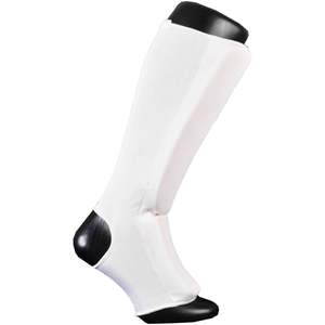 Espinilleras y protector de empeine de tela elástica blanca de alta calidad personalizada - Product Image 4