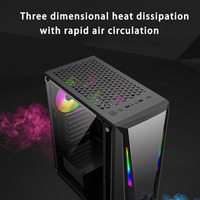 New Custom White Micro Atx Computer Cases Towers Rgb Gamer Pc Cabinet Chassis Desktop Casing Gaming Pc Case