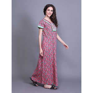 Camisón para Mujer, 100% Algodón, Estampado, con Bolsillo Lateral, Suave y Transpirable, Cintura Elástica con Cordón, Talla 3XL para Invierno - Product Image 3