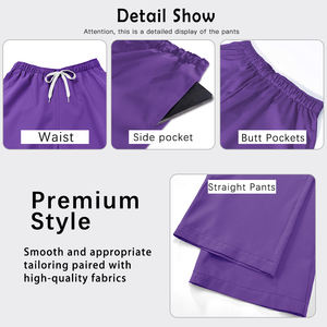 Hommes Médecin Soins Infirmiers Chirurgicaux Clinique À Manches Courtes Multicolore Salon Workwear crubs uniformes setsStand collarshort sleeve - Product Image 3