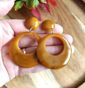 Pendientes de Resina Bordados a Mano, Joyería de Moda de Acero Inoxidable para Mujeres y Niñas, Estilo Clásico para Bodas, Alta Calidad - Product Image 3