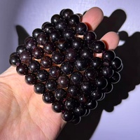 Bracelet de luxe en pierre de grenat rouge de 12 mm, énergie cristalline hautement polie, bijoux religieux et spirituels