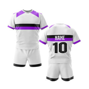 Uniforme de rugby transpirable personalizado para adultos recién llegado conjunto de sublimación de venta completa camisas y pantalones cortos - Product Image 4