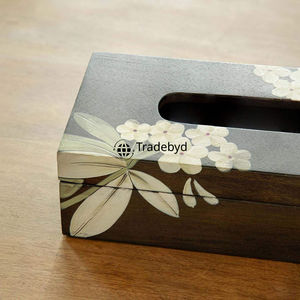 ที่ใส่กระดาษทิชชูไม้ทรงสี่เหลี่ยมพิมพ์ลายเคลือบเงา ดีไซน์สวยงาม เป็นมิตรกับสิ่งแวดล้อม สำหรับตกแต่งภายใน - Product Image 3