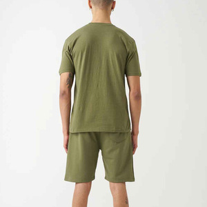 Conjunto de verano de alta calidad para hombre, Conjunto de camiseta y pantalones cortos, de algodón 100% Material, ligero, secado rápido, Impresión de logotipo hecha a medida - Product Image 3