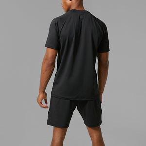 เซ็ตสองชิ้น & กางเกงขาสั้นสำหรับผู้ชายเสื้อยืดและกางเกงขาสั้นผ้าคอตตอน360GSM 100% แบบสั่งทำเสื้อยืดและชุดสั้นลำลองฤดูร้อน - Product Image 3