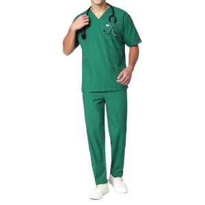 Juego de batas de hospital para hombre de tamaño personalizado de alta calidad, tela tejida, comodidad y estilo superiores - Product Image 1