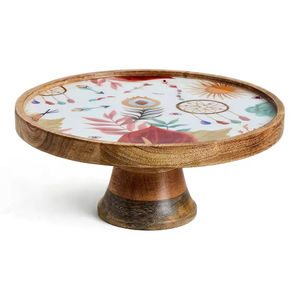 Vintage Design Cheap Price Wooden Cake <b>Stand</b> Single Tier Handcrafted Farmhouse and Home Decoration Fruit and <b>Cupcake</b> <b>Stand</b> - Product Image 6