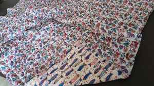 Hand Block Printed <b>Quilted</b> Cotton Razai Reversible Animal Print Winter Blanket Soft Cozy - Product Image 5