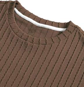 Men's 2-Piece Summer Outfit Solid Pattern Short Sleeve Crewneck <b>T</b>-Shirt and Eco-Friendly Drawstring Casual <b>Track</b> Shorts Set - Product Image 2