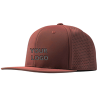 Gorra de golf Snapback de ala plana transpirable de calidad superior Gorra deportiva elegante con logotipo bordado personalizado Viaje lateral láser