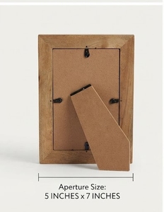Rustic MDF Photo <b>Frame</b> Rectangular Resin Work Tabletop Vertical 4x6 Inch Aperture Natural Finish - Product Image 3