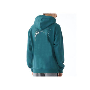 Pull à capuche surdimensionné pour homme, en polaire brodée sur mesure, couleur unie, imprimée numériquement, pour l'hiver, nouveauté - Product Image 2
