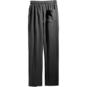 กางเกงลำลองผู้ชายผ้าแคนวาสเนื้อหนา เป็นมิตรกับสิ่งแวดล้อม พิมพ์โลโก้ได้ตามต้องการ เอวกลาง ยางยืดรัดเอว ทรงหลวม ดีไซน์ขาบาน - Product Image 5