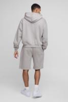 Survêtement court à capuche avec fermeture éclair croisée surdimensionné personnalisé de haute qualité dans le monde entier avec poche 2 pièces ensemble Streetwear survêtement pour hommes