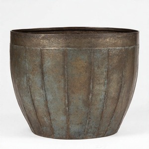 VerdantCove, maceta redonda de Metal antiguo, superficie de níquel para el hogar martillado, jardín, maceta decorativa para uso en maceta - Product Image 3