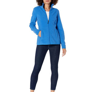 Femmes de haute qualité coton automne Bomber polaire veste coupe ajustée col montant à manches longues fermeture éclair Style col détachable - Product Image 3