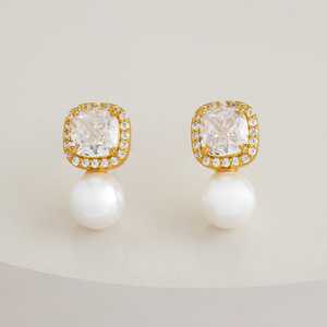 92.5 Silver <b>Crystal</b> <b>Earrings</b> 191566 - Product Image 2