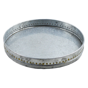Irect-bandeja de servicio de comida rústica de 1 nivel, bandeja de metal galvanizado de alta calidad para decoración vintage de casa de campo - Product Image 6