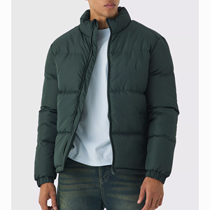 Chaqueta de Invierno Acolchada Brillante para Hombre, Diseño Personalizado OEM ODM, Ligera, con Cuello Alto, Gruesa y Cálida, Estilo Urbano - Product Image 1