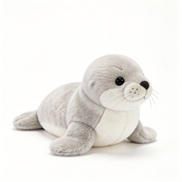 En gros, Adorable coussin en peluche phoque, poupée animal marin en peluche douce, poupée en peluche mignonne de dessin animé, coussin en peluche phoque personnalisé