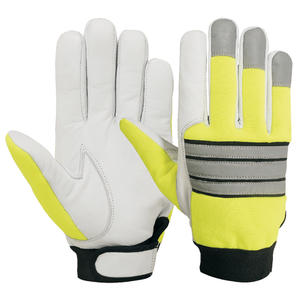 Guantes de Trabajo de Cuero de Alta Calidad Personalizados con Protección TPR Anti-Impactos y Anti-Vibraciones para Mecánicos Industriales - Product Image 1