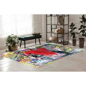 Graffiti Banksy Chaplin Printed <b>Rug</b>: Vibrant, Non-Slip, Outdoor, Entryway,<b>Chenille</b> <b>Rug</b> - Product Image 4