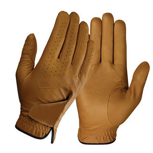 Gants de golf pour hommes de qualité supérieure Logo brodé personnalisé OEM Gants imperméables en cuir véritable avec protection UV pour le sport - Product Image 5