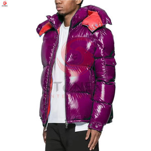 Outdoor Men's Winter Streetwear <b>Canvas</b> Puffer <b>Jacket</b> with Stand Collar Custom Logos and Front Designs Windproof & Breathable - Product Image 3