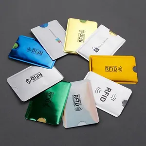 Titulaire de la carte de crédit d'identité Manchons de blocage RFID Protecteur de carte bancaire Manchons de carte anti-balayage