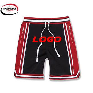 Short de basketball personnalisé pour hommes, sports d'été, gym, maille écologique, mode décontractée avec imprimé solide - Product Image 2