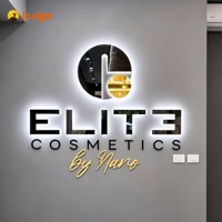 Letrero LED Personalizado Retroiluminado, Letras de Canal 3D de Acero Inoxidable, Letrero Comercial con Logotipo Iluminado para Tienda, Interior y Exterior